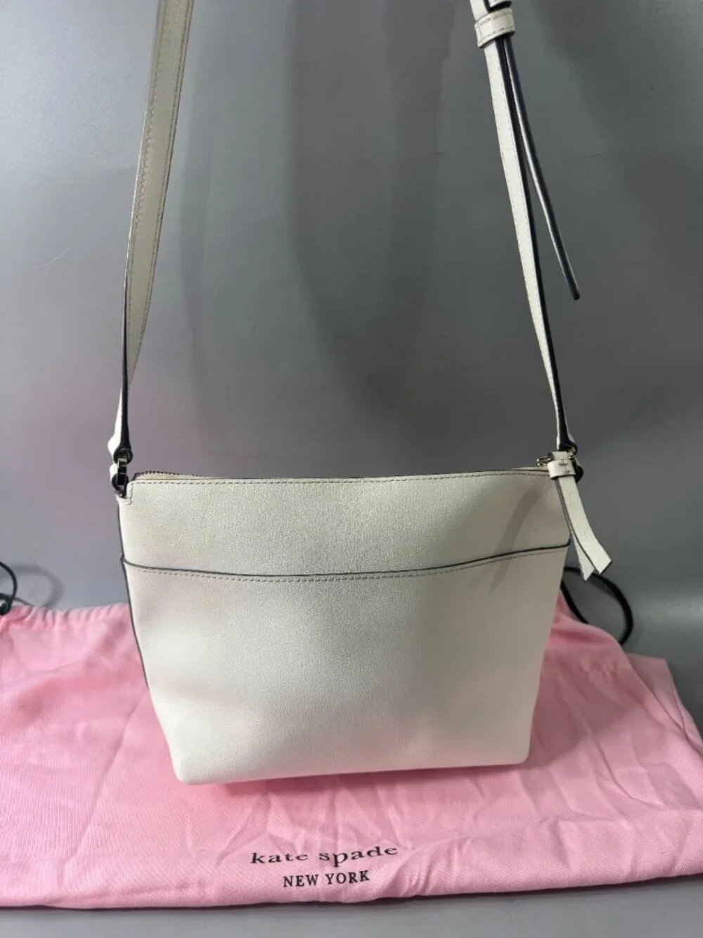 Kate Spade New York White Leather Patrice Shoulder Bag